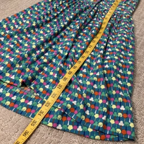 Sun Dress Blue/ Multi Color Button Front Racer Back W/ Pock… - Picture 3 of 7